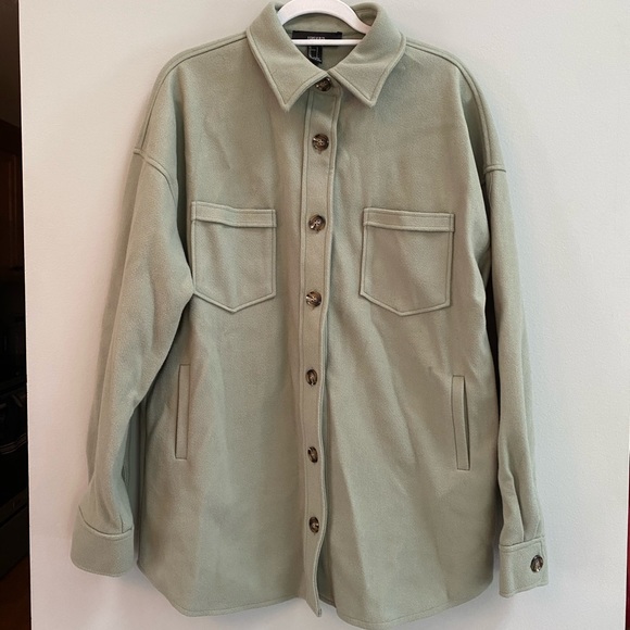 Forever 21 Jackets & Blazers - Forever 21 Sage Green Shacket, Size L